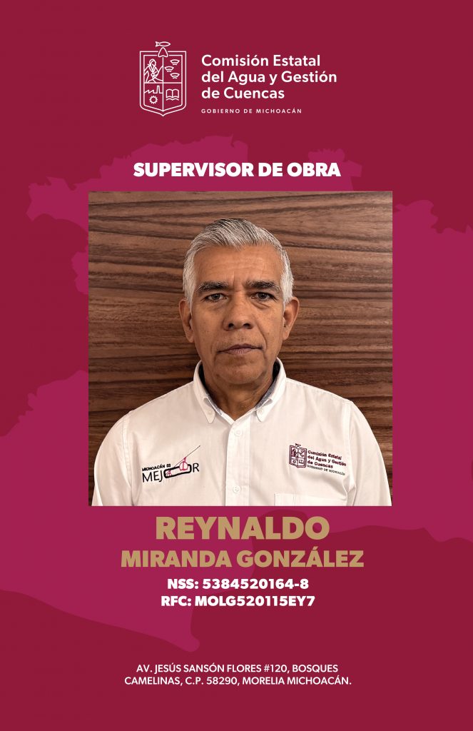 Credencial Oficial REYNALDO MIRANDA GONZÁLEZ
