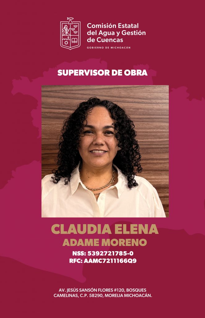 Credencial Oficial CLAUDIA ELENA ADAME MORENO
