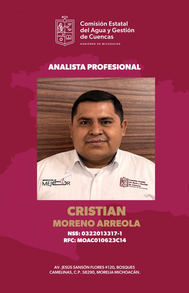 Credencial Oficial CRISTIAN MORENO ARREOLA