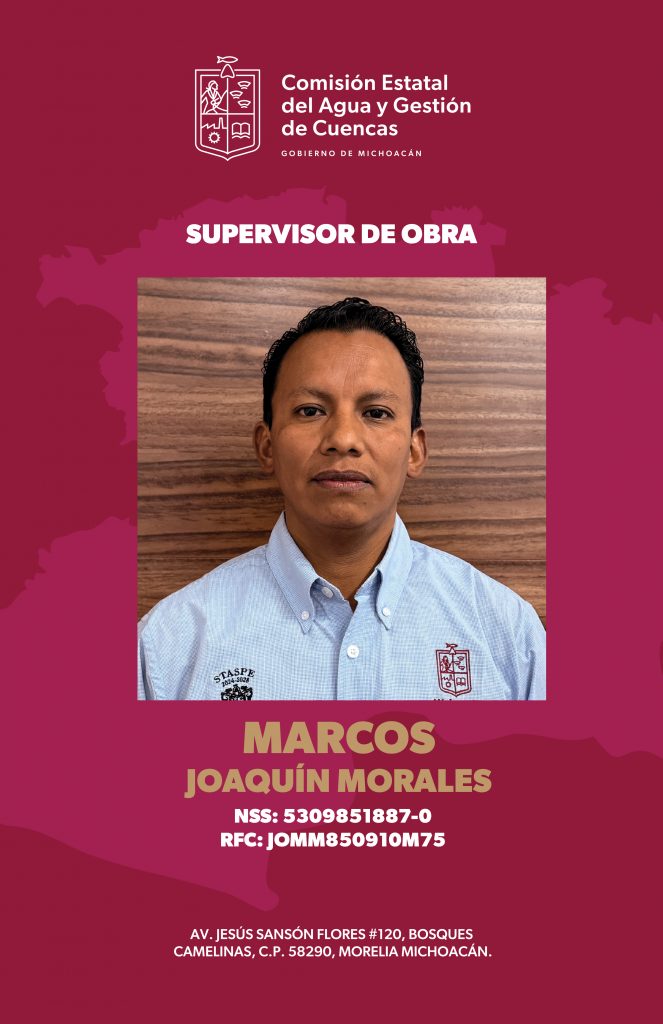 Credencial Oficial MARCOS JOAQUÍN MORALES